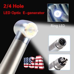 ASkeadnt Dental E-generator Shadowless Ring LED High Speed Handpiece 2/4Hole USA