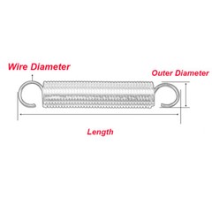 Expansion Spring Tension Springs Wire Diameter 0.2mm to 5mm Various Sizes