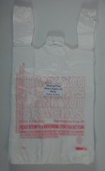 THANK YOU GRACIAS Carry-Out Plastic T-Shirt Bags Carry 11.5″ x 6.5″ x 22″