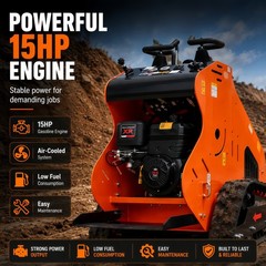 15HP Mini Skid Steer Loader Gasoline Crawler Hydraulic EPA Free Shipping USA