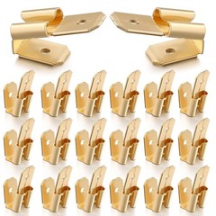 25 Pcs Piggyback Spade Connectors, 3 Way Adapter Dual Male to Single Female B…