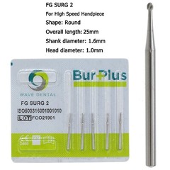 WAVE Dental Surgical Round Burs 2 4 6 8 FG SURG Long 25mm Carbide Bur High Speed