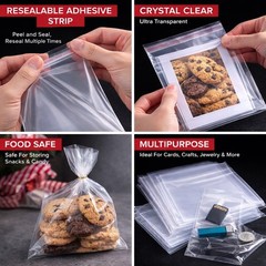 Clear Self Adhesive peel & Seal Cellophane Plastic OPP Transparent packing Bags