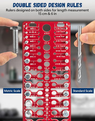 57-Piece Nut and Bolt Thread Checker with Standard and Metric Gauges