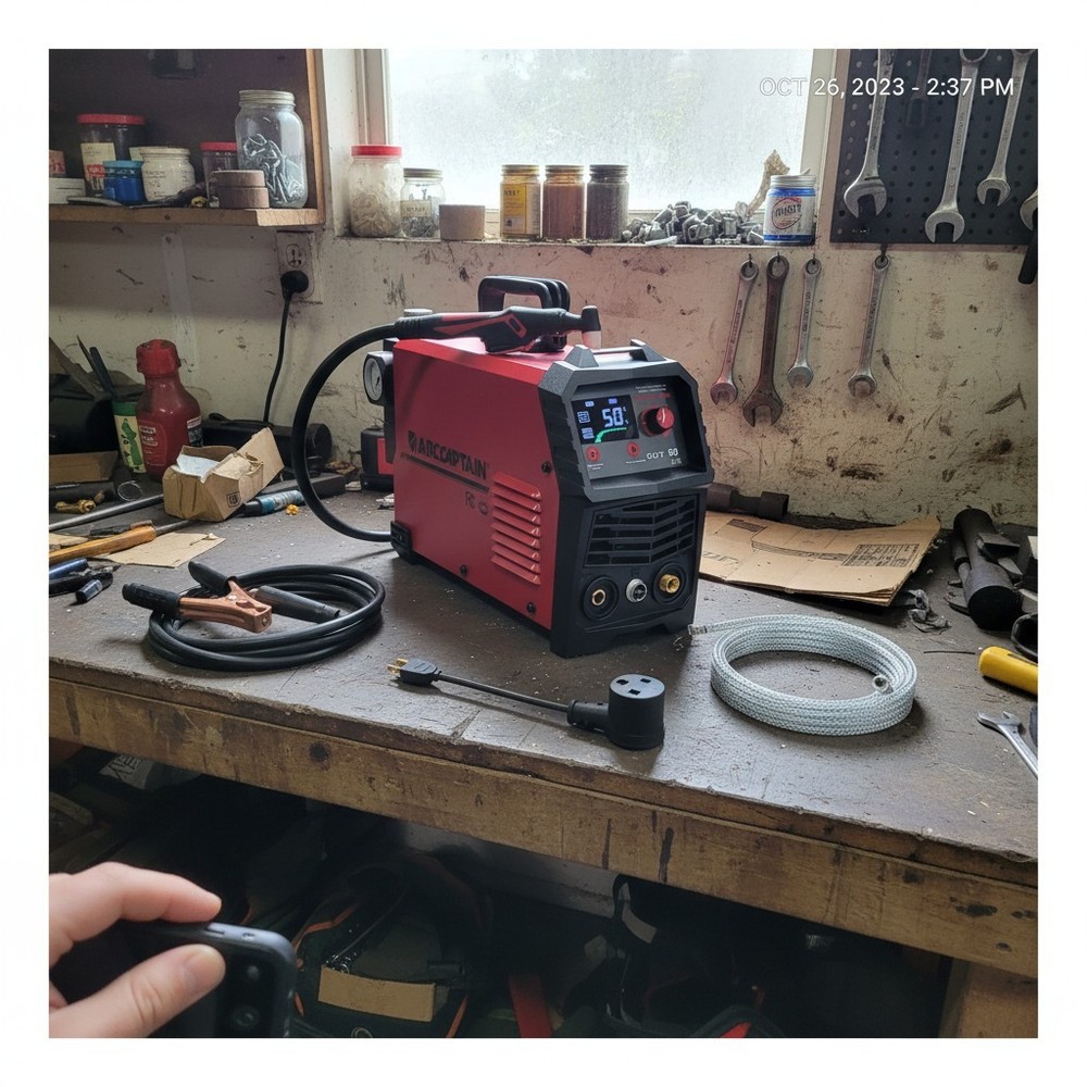 Professional-Grade Plasma Cutter: 1/2 Inch Clean Cuts & Smart Cooling System