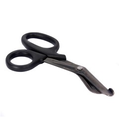 Titanium Bonded Bandage Shears Scissor 7 1/4″ Bent Tactical Stealth Black – 2CT