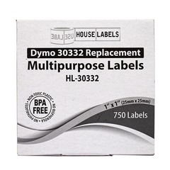 DYMO 30332 1×1 Direct Thermal Multipurpose Labels (1″ x 1″) – (10) Rolls of 750