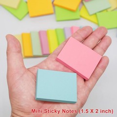 Self Stick Notes 1.5×2 Inch, 36 Pads, 9 Colors, Office