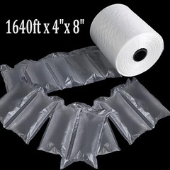 1640ft x 4″ x 8″ Air Cushion Machine Film Bubble Pillow Packaging Filling Bags