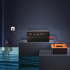 VEVOR Sump Pump Battery Backup System 3000W LCD Auto Switches to Battery