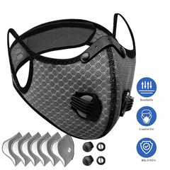 Half Face Cover Respirator Reusable Face Mask Filters Sports Worksite Facepiece