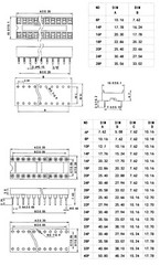 6/8/14/16/18/20/24/28/40 Pin DIL IC Sockets Integrated Circuit Socket DIP Holder