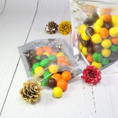 100 Silver/Clear 4.7×7.8″ Stand Up Food Storage Candy Packaging Stand Strong Bag