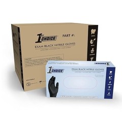1st Choice 1EIN Nitrile Exam Gloves, Large – Black pack 100