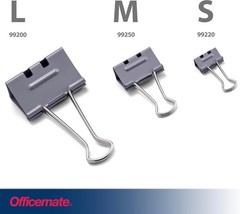 12 Durable Gray EZ Binder Clips – Strong, Easy Open Design for Paper Management