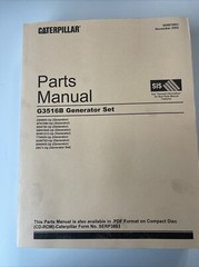 Parts Manual G3516B Generator Set and Other Generators As Listed On Front Cover