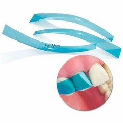 50pcs Dental Contoured Anterior Matrix Polyester Restoration Blue Strip Matrices