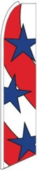 PATRIOTIC STARS & STRIPES FLUTTER FLAG Tall Feather Swooper Curved Top Banner