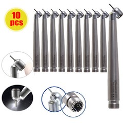 1-10 Pcs Dental 45 Degree LED E-generator High Speed Handpiece Surgical 2 Hole
