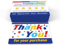 for eBay Seller Thank You Cards Your Purchase Order Notes Sets 50 250 500 1000