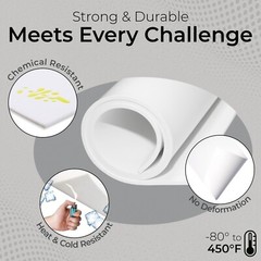 FDA White Silicone Rubber Sheet, 60A 1/16 x 9 x 12″ Food Grade Gasket Material