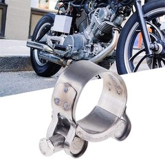 2Pcs Exhaust Clamp Stainless Steel Exhaust Band Clamp Replacement for Motorcycle