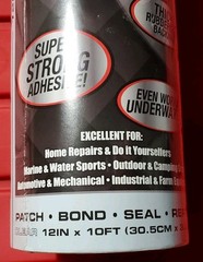 Flex Tape, 12 in x 10 ft, Clear, Original Thick Flexible Rubberized Waterproof