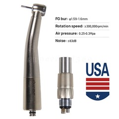 SANDENT Dental Fiber Optic LED High Speed Handpiece fit w/ NSK 6 Hole Coupler ty