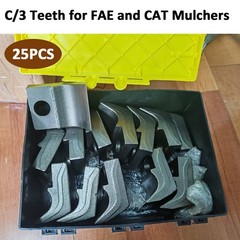 NEW 25Pack C/3 Teeth For FAE CAT Mulchers With C/3 Rotor 570-21233 USA STOCK