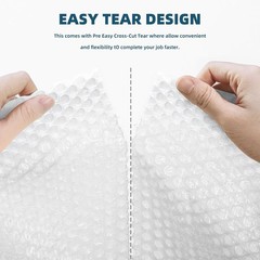 Metronic Bubble Cushioning Wrap 2 Pack 12 Inch x 72ft Total, Dense Bubble Packin