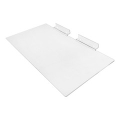 4 Pc Slatwall 12” x 6” Flat Styrene Clear Shoe Shelf Acrylic Display Fixture