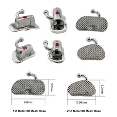 Dental Orthodontic Buccal Tubes 1st 2nd Molar Brackets Roth MBT 0.022 20 Sets 3G