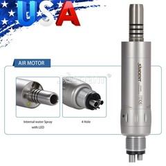 Dental Internal Water Spray Low Speed Air Motor Handpiece 4Hole E-generator LED