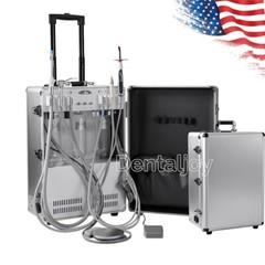 FDA Portable Dental Mobile Delivery Unit With Air Compressor Strong Suction 4H
