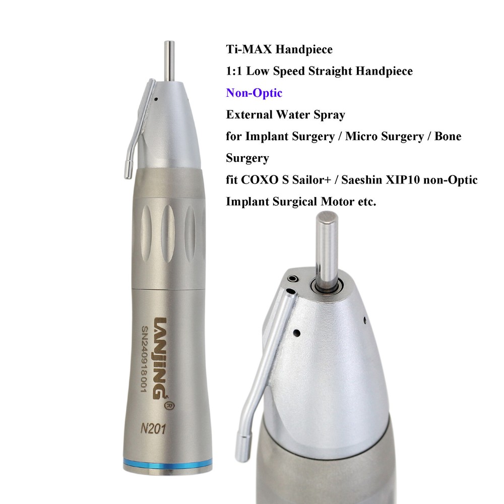 Lanjing Surgical Handpiece Ti-MAX 1:1 Straight Nose Cone Fiber Optic NSK X-SG65L