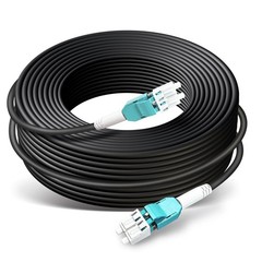 YUTIANHOME 15ft/5m OD-5mm Industrial TPU OM3 Fiber LC to 15 ft, Black
