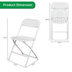 6-10PCS Wedding Party Event Quality Commercial Plastic Stackable Folding Chairs
