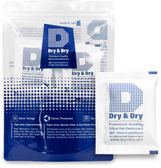 10 gram X 60 PK “Dry & Dry” Silica Gel Desiccant Packets(Reusable)-FDA Compliant