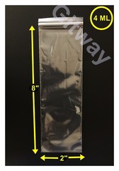 2″ x 8″ Reclosable Resealable Zip Top Lock 2×8 Bag Clear Poly Plastic Bags 4 MIL