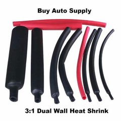 (25 6″ Pcs) 1/2″ / 12.7mm Black Adhesive Lined Dual Wall 3:1 Heat Shrink Tubing
