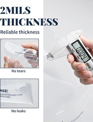 50 Pack Ice Bags 10 Lb, Heavy-Duty Ice Bags with Drawstring(2 Mils Thickness)