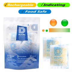 20 gram X 30 PK “Dry & Dry” Food Grade Orange Indicating Silica Gel Packets