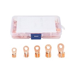 70PCS 5Types Car Open Wire Connector Copper Ring Lug Terminal Kit with Box a