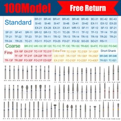 AZDENT Dental Diamond Tungsten Carbide Burs Drill FG for High Speed Handpiece
