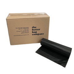 55 Gallon Heavy Duty 1.2 Mil BLK Contractor Biodegradable Trash Bags 38×58 100c