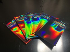 200 Quantity STASHIELD Holographic Smell Proof Mylar Bags Resealable Packaging