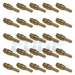 (25 PACK) 1/4 SWIVEL HOSE BARB X 1/4 MALE NPT Brass Fitting Gas Fuel Water Air