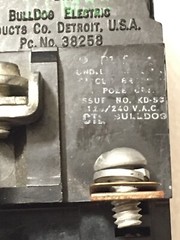 Bulldog P115, 15 Amp, 120 Volt, 1 Pole Pushmatic Circuit Breaker FREE SHIPPING!!