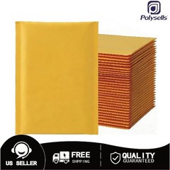 #000 #0 #2 #5 Gold Kraft Bubble Mailers Self-Seal Padded Envelopes Shipping Bags