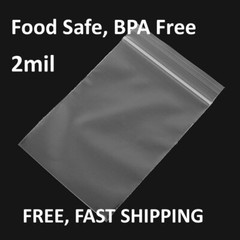 12″x12″ CLEAR 2MIL ZIP SEAL TOP LOCK BAGS POLY PLASTIC RECLOSABLE ZIPPER BAGGIES
